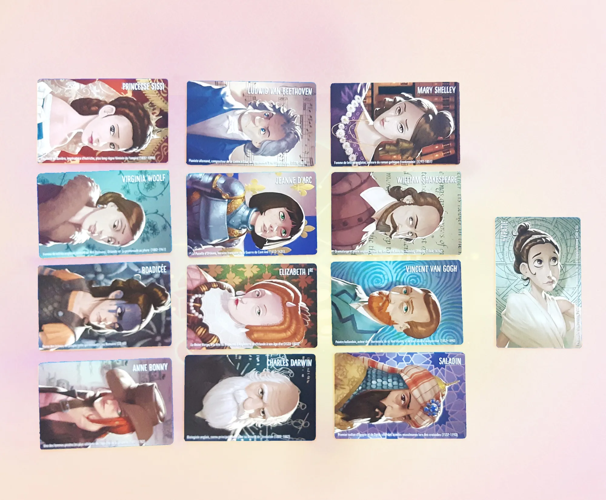 Exemple de cartes de Similo Histoire