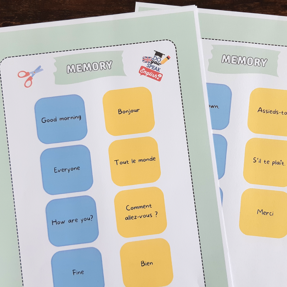 good-morning-memory Exercices anglais gratuit. Memory anglais sur la vidéo good morning.