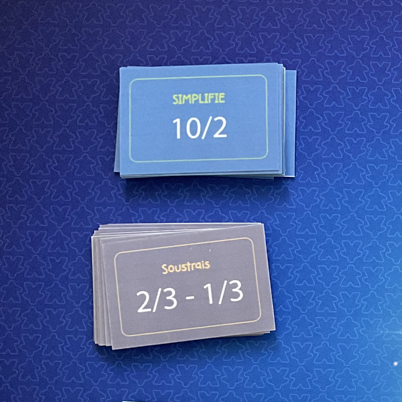 cartes questions simplification et soustraction Cartes questions simplification et soustraction pour apprendre les fractions